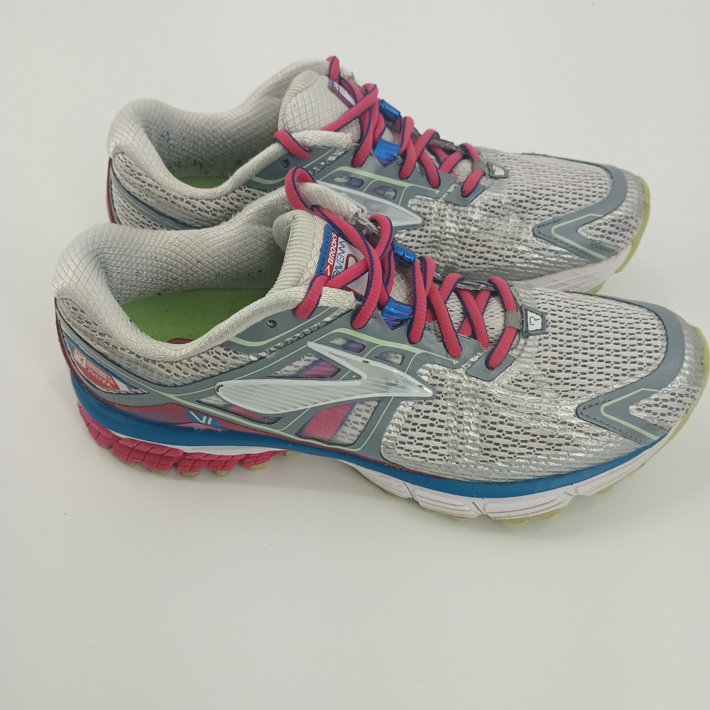 Brooks Ravenna 6 Womens Running Shoes Silver Pink Blue Size 9 1201821B157